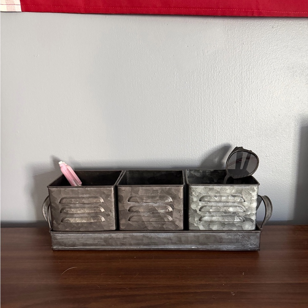 T.J.Maxx Gray Metal Organizer